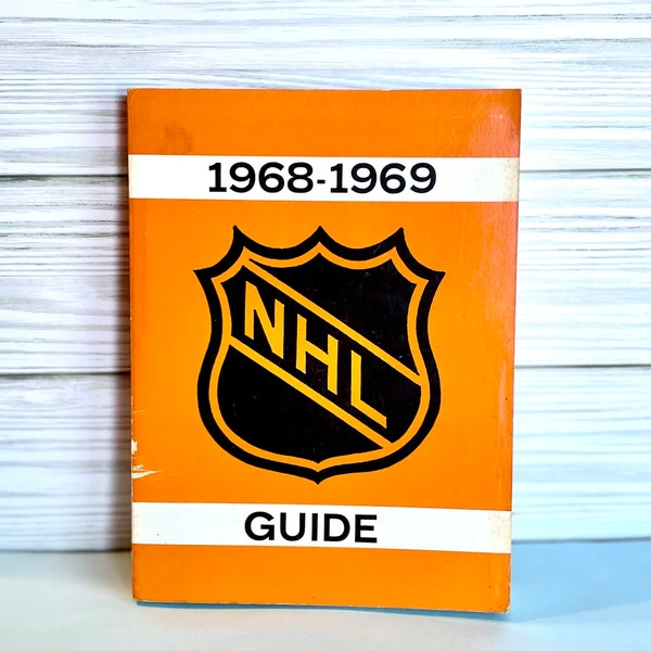 1968-1969 NHL Guide Paperback Book, National Hockey League Guide, Hockey Team Sport Stats, Collectible Sport Memorabilia