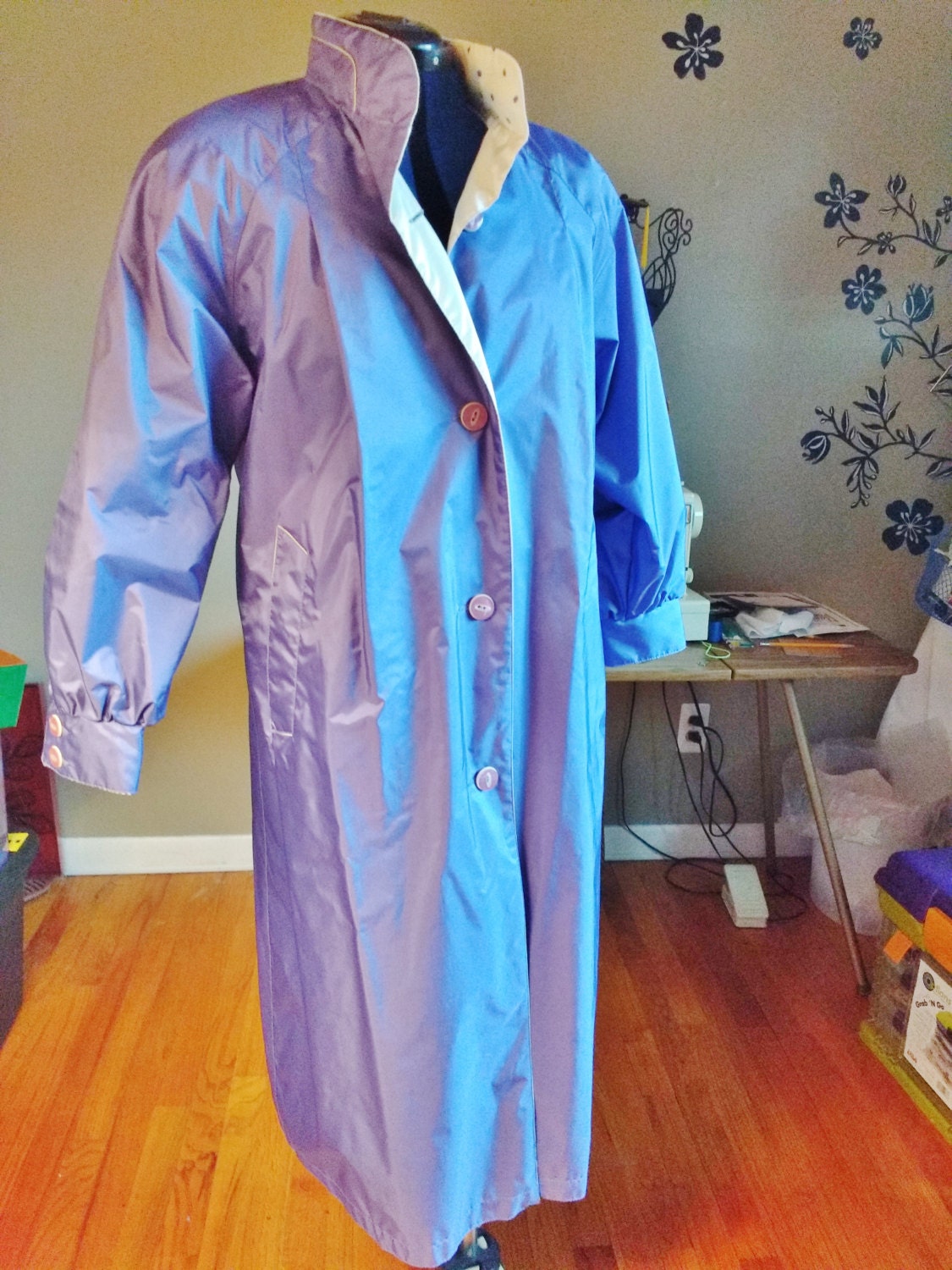 Raincoat Periwinkle Blue Fleet Street Petite Trench Spring | Etsy