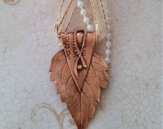 Copper Leaf Holiday Ornament (3#)