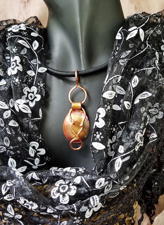 Uniquely Designed Necklace Making a Statement About Shapes: Ovals, Circles, Soft Colors and Freeform Design, Hypoallergenic, Vegan Friendly