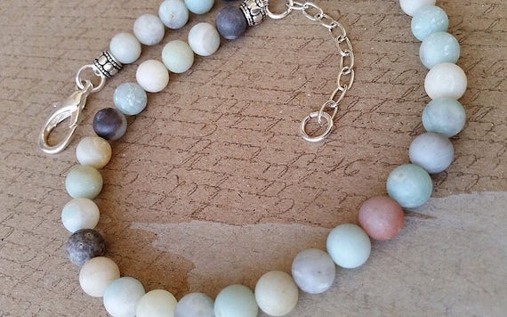 Adjustable Amazonite Beaded Necklace