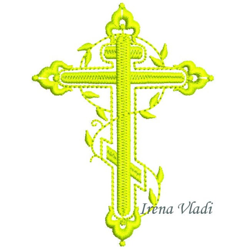 Orthodox Christian Cross Machine Embroidery design 4x4 Etsy