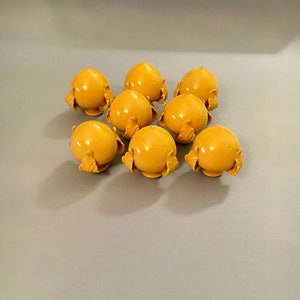 Pumo Puglia in Set, Pumi Yellow Mustard, Handmade Ceramics, Lucky Charm, Gift Ideas, Favors