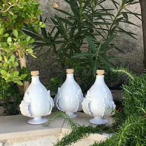 Pumo Oil Cruets, Puglia Ceramics, Oil Bottles, Useful Gifts, Original Wedding Favors, Lucky Charms.