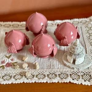 Pumo Puglia Set, Pumo Pink, Handmade Ceramics, Lucky Charm, Gift Idea, Original Favor