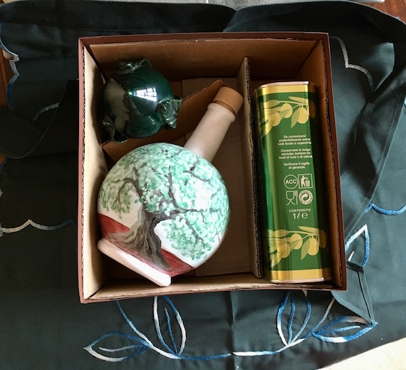 Oliere Puglia, Box Regalo Alimentare, Olio Extravergine D’Oliva, Pumo, Oliera Ampolla