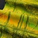 14"w. x 41.9"l. vintage fabric, kimono fabric, silk scraps, vintage silk kimono fabric, green forest 3154A