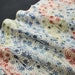 13.7"w. x 40.3"l. Vintage kimono silk fabric crepe chirimen red blue green maple stream 2865A