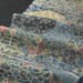 13.5"w. x 59.4"l. Vintage kimono silk fabric blue garden 2972C