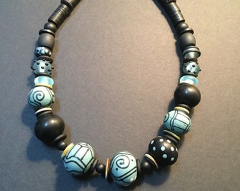 Artisan Beads, Glass Beads and Black Onyx Beads Accents