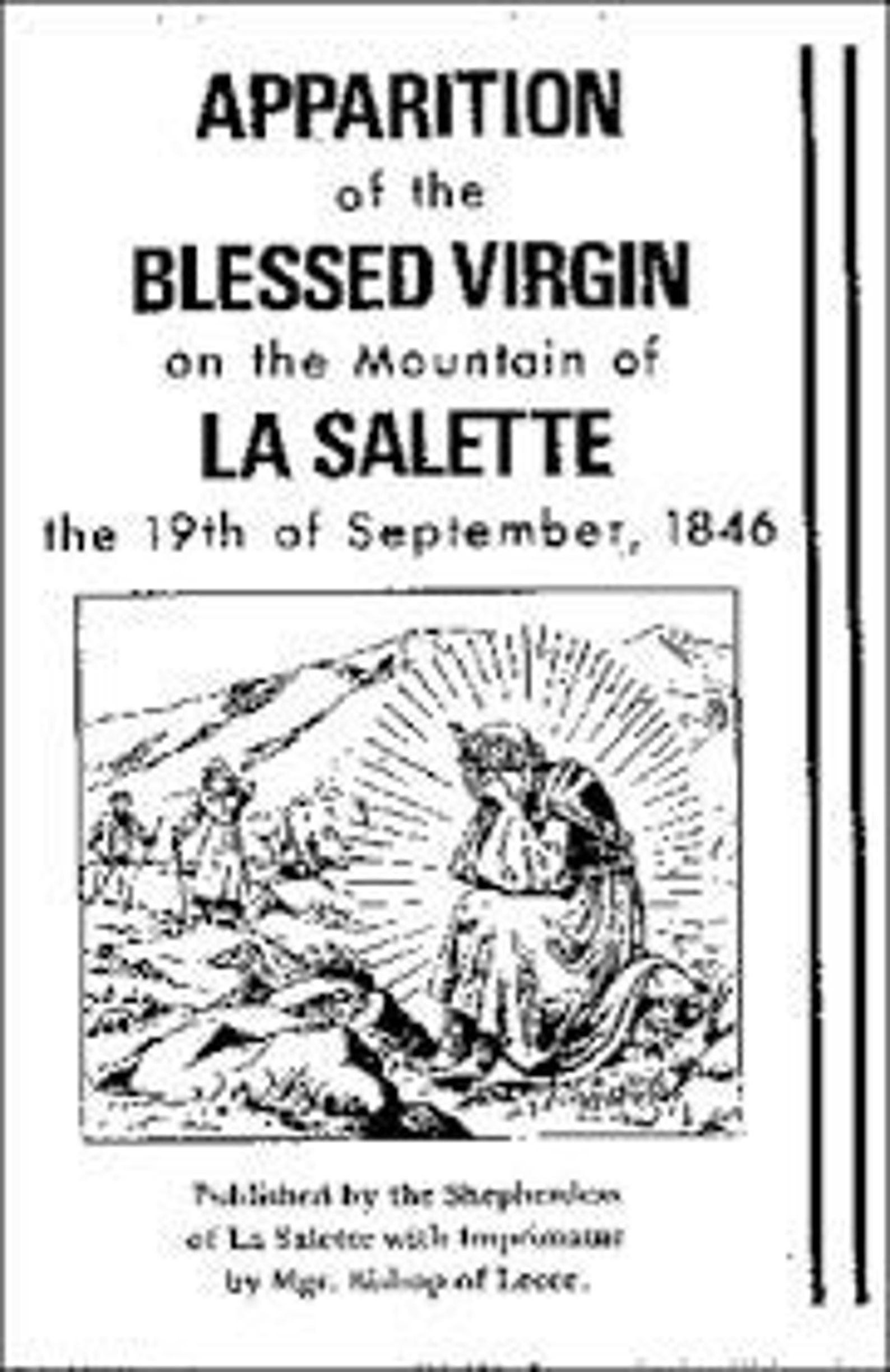 Our Lady of La Salette message booklet with message given to 2 Etsy
