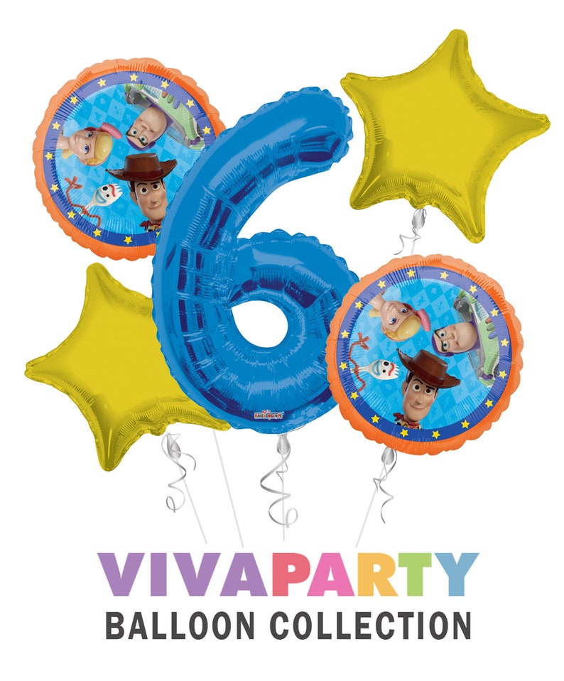 Viva Party Balloon Collection Toy Story 4 Birthday Party Supplies Balloon Bouquet Select from Age 1 to 9