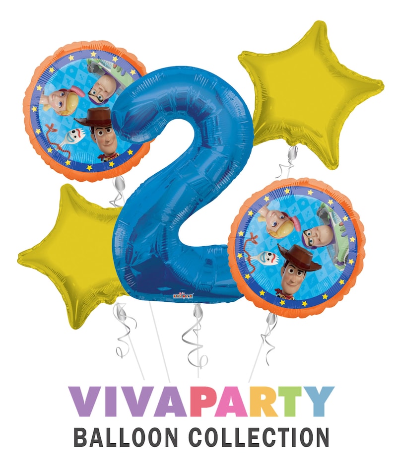 Viva Party Balloon Collection Toy Story 4 Birthday Party Supplies Balloon Bouquet Select from Age 1 to 9