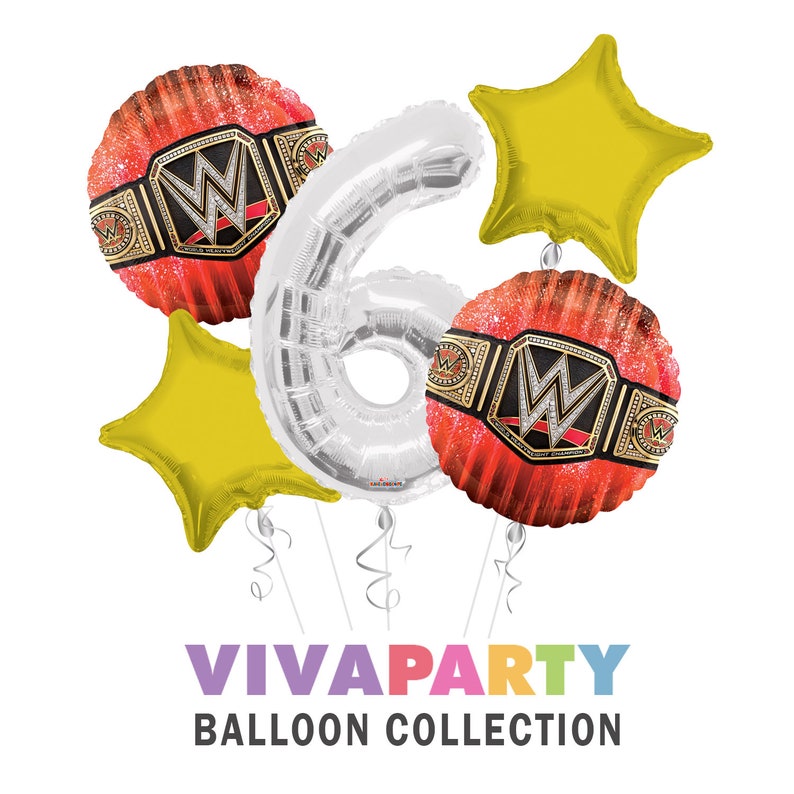 WWE Birthday Party Supplies Balloon Bouquet Select from Age 1 to 9