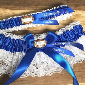 Indianapolis wedding garter set.  Sports garter set.  Garters