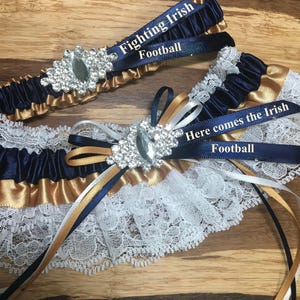Irish football garters.  Football garters.  Toss garters.  Sports garters.