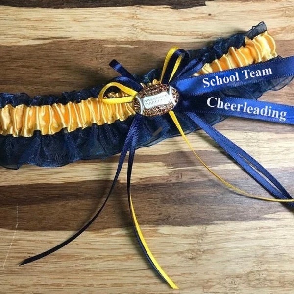 Cheer garter. Custom Garter for Cheer.  Cheer football garter.