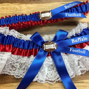 New York football garter set.  Football garters.  Sports garters.  Garters.  Sports garters for bride.