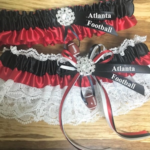 Atlanta football garters.  Football garters.  Atlanta sports garters.