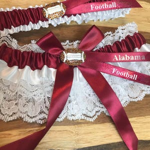 Alabama bridal garter set.  Alabama sports garters.   Sports garters.