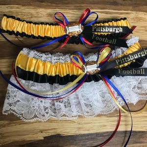 Pittsburgh wedding garters.  Sports garters.  Sports garter set