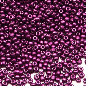 Rocailles Vetro Opaco 2mm (12/0) Rosso Lilla 20g Circa 1600 pz