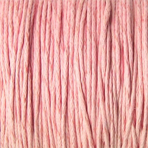 Cordoncino di cotone cerato 0,8 mm o 1 mm Colore a scelta Rosa