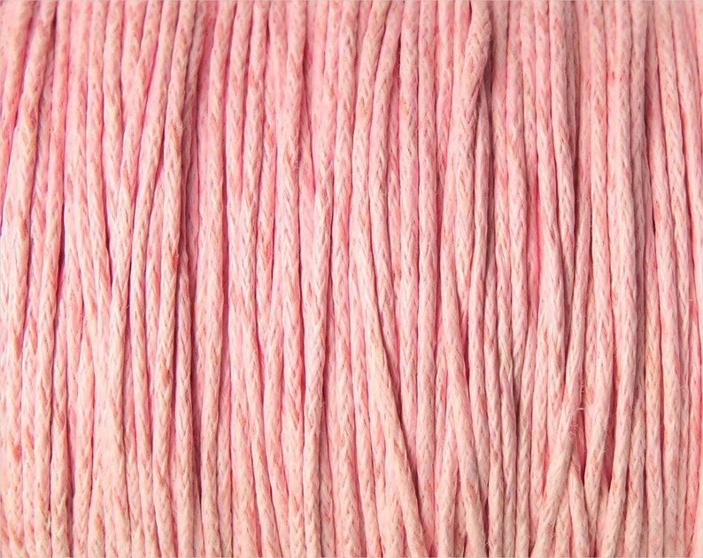 Waxed Cotton Cord 0.8mm or 1mm Color of your choice Pink