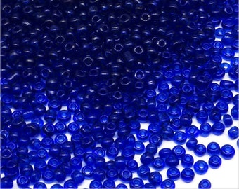 Glass Seed Beads 2mm Clear Dark blue 20g About 1600 pcs