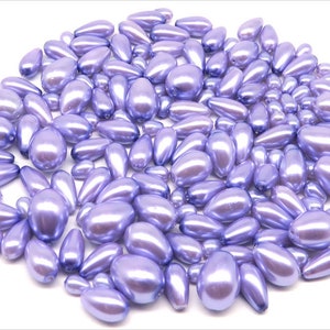 Set of Pearls Pearls Pearly Glass Mix Light Lilac 7mm to 15mm