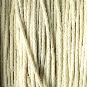 Waxed Cotton Cord 0.8mm or 1mm Color of your choice Beige