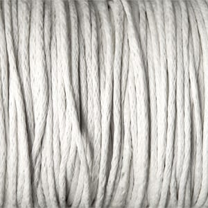 Waxed Cotton Cord 0.8mm or 1mm Color of your choice White