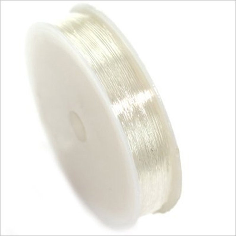 Fil Cordon Elastique de Nylon Couleur au Choix Transparent ou Noir et Epaisseur 0.5mm ou 0.8mm pour Création de bijoux image 2