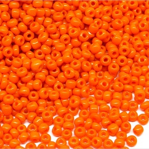 Rock Beads Vetro Opaco 2mm (12/0) Arancio 20g Circa 1600 pz