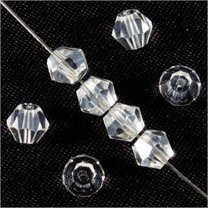 Set of 30 beads 6mm crystal tops - Cristal