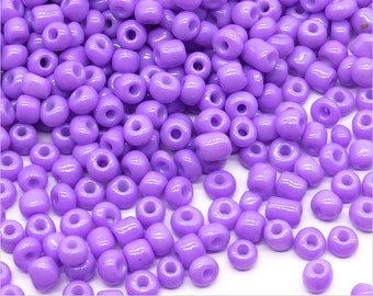 Perles de Rocailles 4mm en verre Opaque Lilas 20g Environ 250 pcs