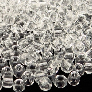 Perle di roccia 4mm Vetro trasparente 20g Circa 250 pz