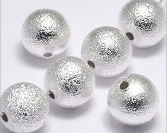 Set of 20 Round Metal Beads SILVER PLATE 12mm