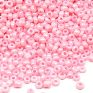 Rock Beads Vetro Opaco 2mm (12/0) Rosa Chiaro 20g Circa 1600 pz