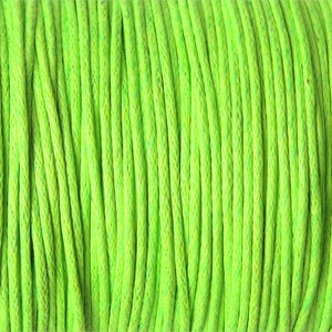 Cordon Coton Ciré 0.8mm ou 1mm Couleur au choix Vert Anis