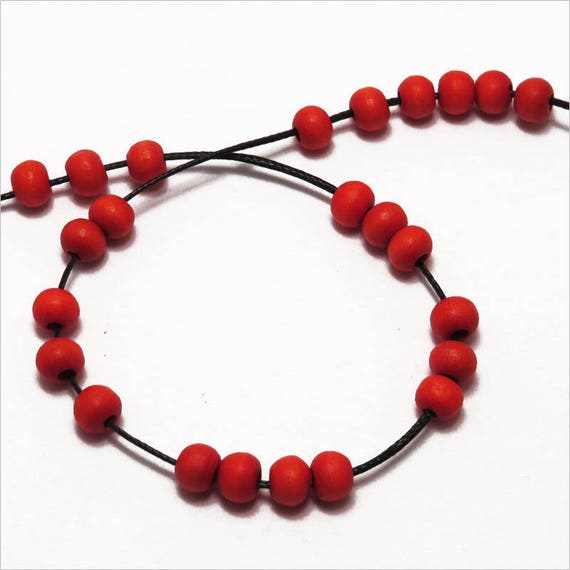 Lote de 100 Cuentas de Madera 6mm Azul para Collares Pulseras Din en 71-3
