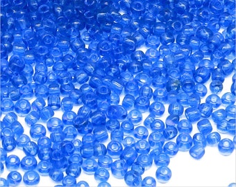 Perles de Rocailles 2mm en verre Transparent Bleu violette 20g Environ 1600 pcs