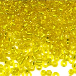 Perle di roccia 2mm vetro Silver Hole Oro giallo, Lotto 20g Circa 1600 pz
