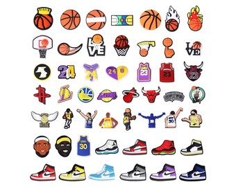 50Pcs Basketball Crocs Shoe Charms | Shoe Accessories | Baseball Shoe charms | Shoe Charm | Basketball Shoe Charms