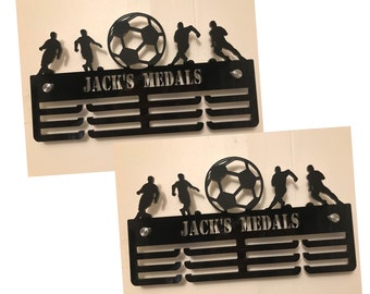 2 x Thick Acrylic Triple Tier 5mm MILES MANAGED Medal Hanger 