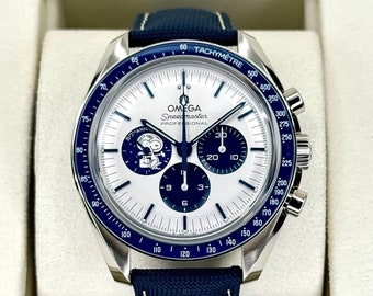 Omega Speedmaster Silver Snoopy NUEVO 2024 50 Aniversario 310.32.42.50.02.001, Regalo para él, Regalo para amante