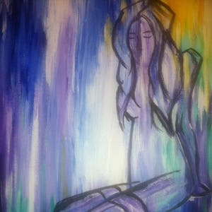 Hidden woman acrylic painting on canvas