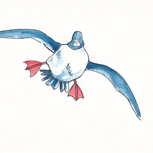 Duck watercolour A5 print