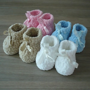 Crochet baby booties, Newborn shoes, Newborn booties, New baby gift