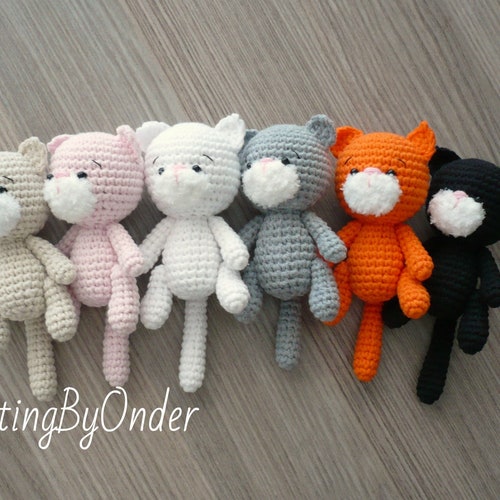 Crochet Cat Miniature Kitten Amigurumi Toy Crochet Animals Etsy